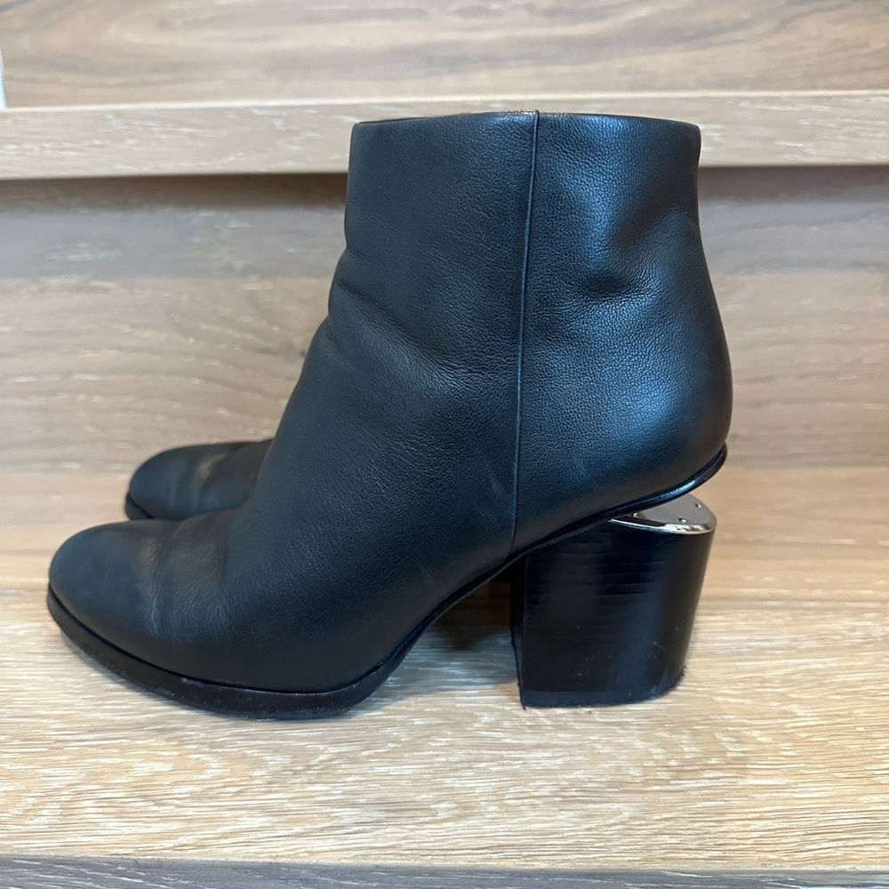 Alexander Wang Gabi Black Leather Heeled Cut Out Boots